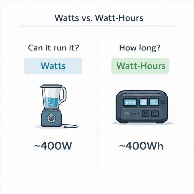 watts vs watt-hours