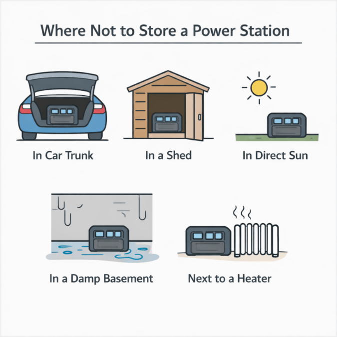 where not to store a power station