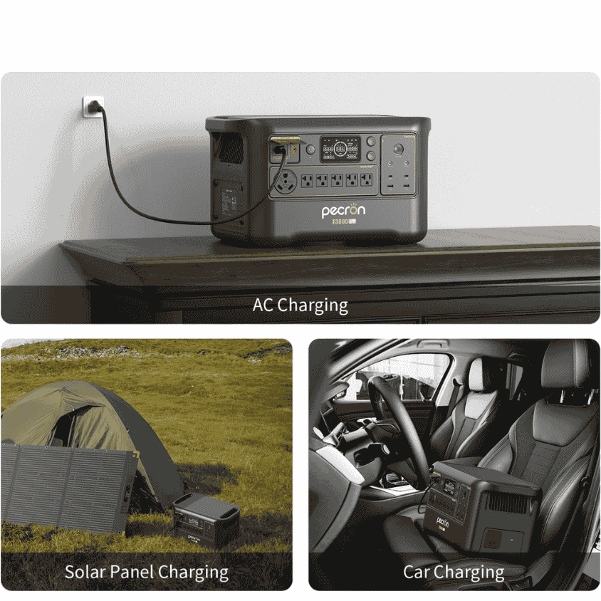 Three ways to charge the Pecron pecron F3000LFP