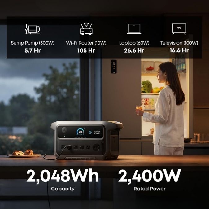 power your fridge with the Anker SOLIX C2000 Gen 2