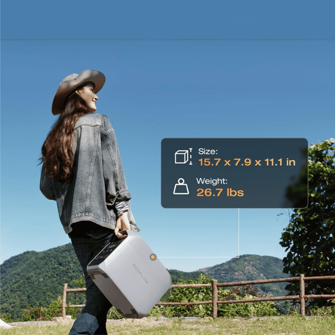 EcoFlow DELTA 3 Classic - compactness, and portability