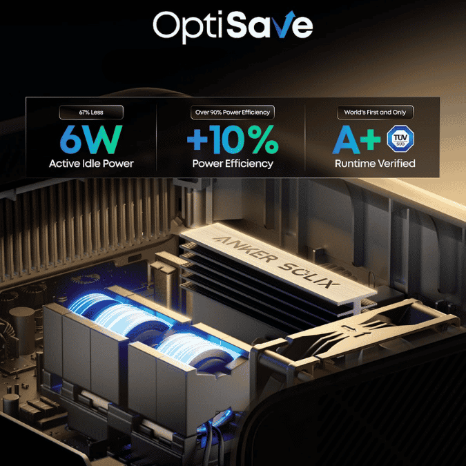 OptiSave™ 2.0 technology in the Anker SOLIX S2000